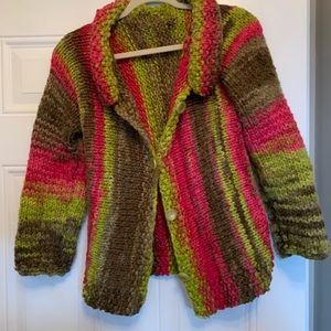 Ladies multi colored knit sweater. Sz S